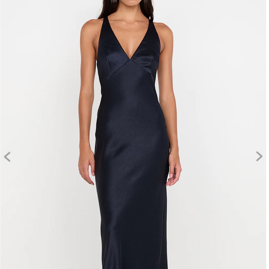 Bec + Bridge The Dreamer V Neck Dress In Ink.